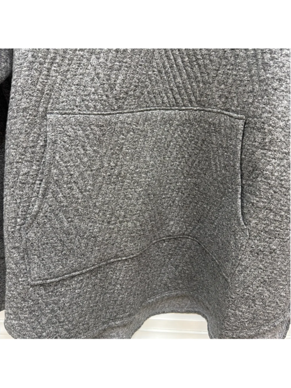 NWT Gap Fit Quilted Jacquard Half-Zip Pullover in Heather Gray Sz XL! - Picture 4 of 8